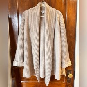 Lewit Wool and Cashmere Shawl Collar Cardigan XL